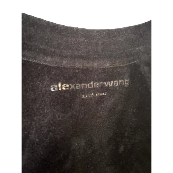 Alexander Wang Logo Scoop Neck Long Sleeve Sweater Top Designer Authentic Small - Picture 7 of 12